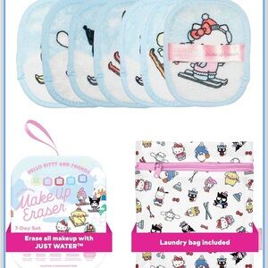 Hello Kitty The Original Makeup Eraser Aspen Winter 7 Day Set , New In Package